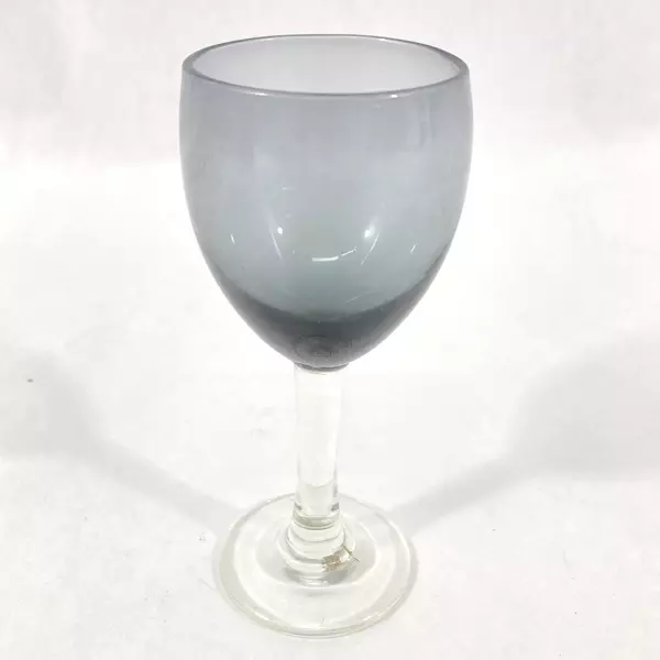 Lot of 5 Smoky Gray Cordial Glasses 4 Inch Tall Vintage Drinkware Set