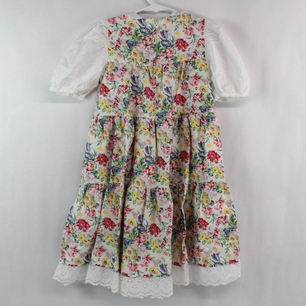 Common Sense Designs Girls Dress Size 5 Floral + 10 Colorful Hair Bows