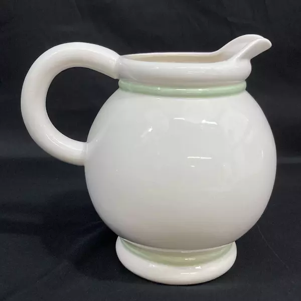 1996 Clay Art Italian Harvest Hand Painted Ceramic Pitcher Jug Preowned