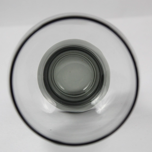 Lot of 2 Libbey Stax Smokey Gray Stemmed Goblet Stout Bar Glasses 5.25"