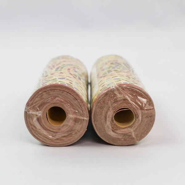 Lot of 2 Encore Wallpaper Border Rolls 5.5 Yards Beige Mosaic Textured KB39004B