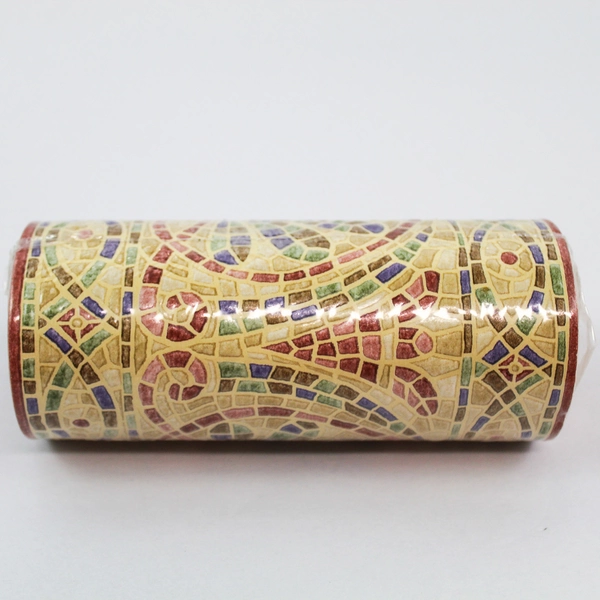 Lot of 2 Encore Wallpaper Border Rolls 5.5 Yards Beige Mosaic Textured KB39004B