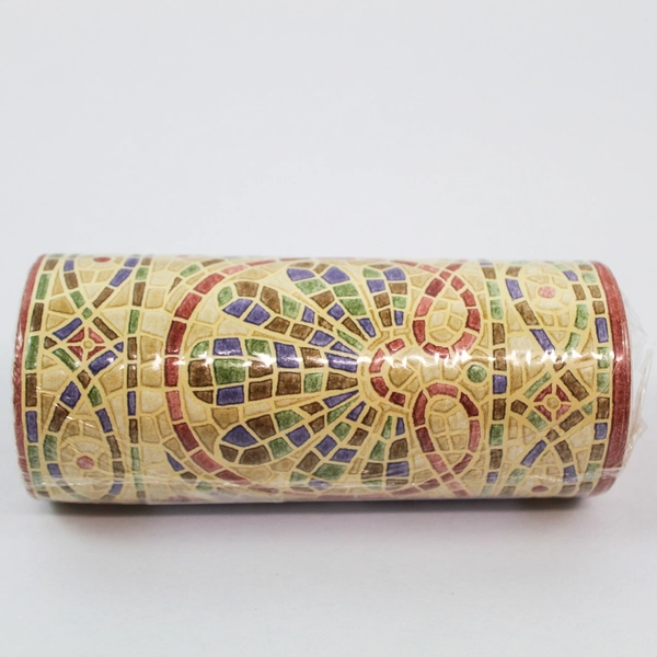 Lot of 2 Encore Wallpaper Border Rolls 5.5 Yards Beige Mosaic Textured KB39004B