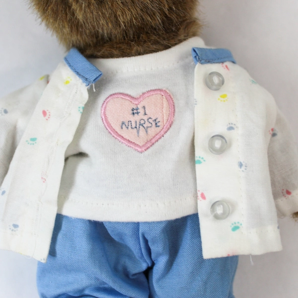 Boyds Collection Nurse Teddy Bear Plush 8.5" Brown #1 Nurse Outfit Pre-Owned