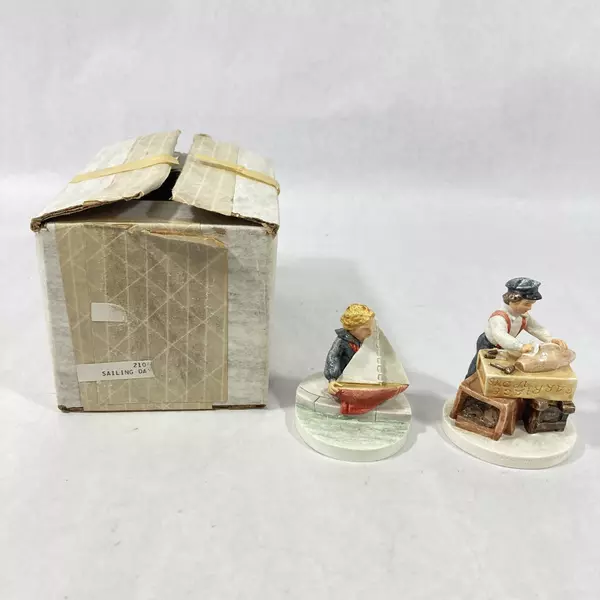 1980 LE Sebastian Miniatures Sailing Days Boy & Girl Figurine Set 2432/10000