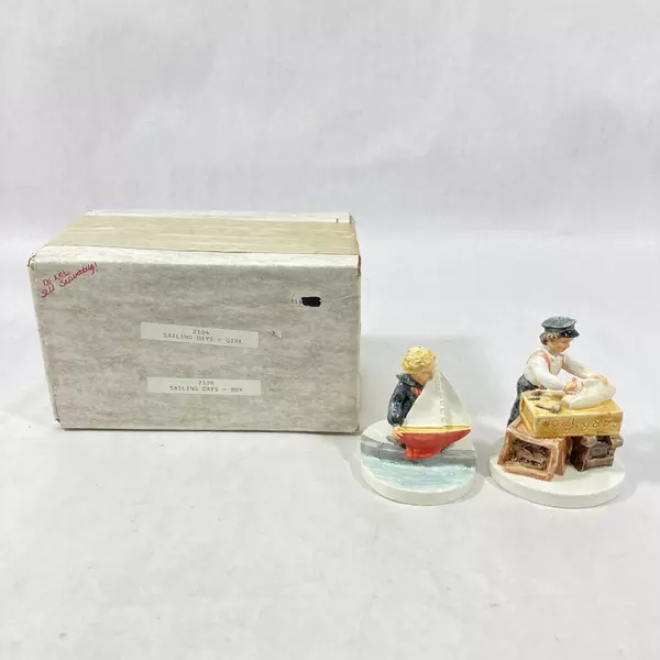 1980 LE Sebastian Sailing Days Boy & Girl Figurine Set #5022/10000 Boxed