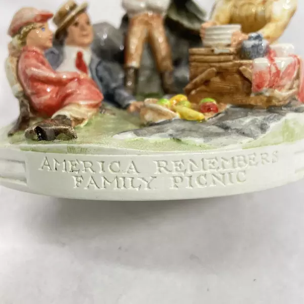 1979 Sebastian America Remembers Family Picnic Figurine Signed & Boxed