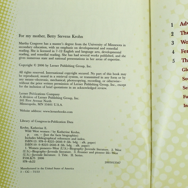 Wild West Women by Katherine Krohn 2006 Paperback - Pre-Owned