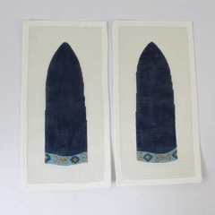 Unbranded Hand Painted Plastic Canvas Needlepoint Pattern Tall Hat 11x6" Pair