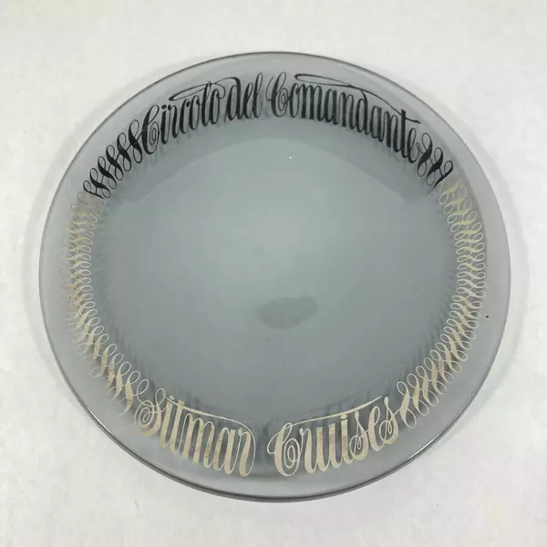 Vintage Sitmar Cruises Smoky Glass Salad Plate 7.5" Circolo Del Comandante