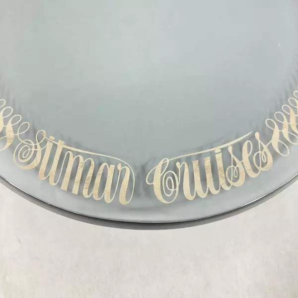 Vintage Sitmar Cruises Smoky Glass Salad Plate 7.5" Circolo Del Comandante