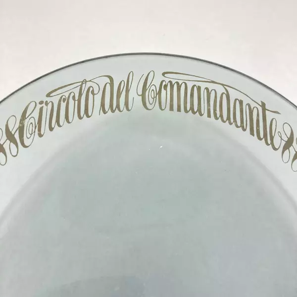 Vintage Sitmar Cruises Smoky Glass Salad Plate 7.5" Circolo Del Comandante