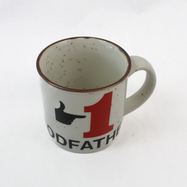 Vintage Godfather 12oz Speckled Stoneware Coffee Mug Father's Day Gift