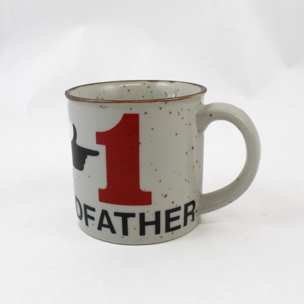 Vintage Godfather 12oz Speckled Stoneware Coffee Mug Father's Day Gift