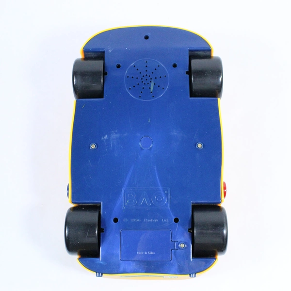 1996 Baobab Electronic Preschool Yellow Car Toy Lights & Sounds Tested