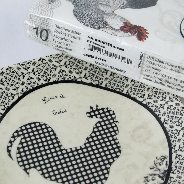 Lot of 3 Rooster Bathroom Items Soap Dish Mint Soap Bar Tissue Pack