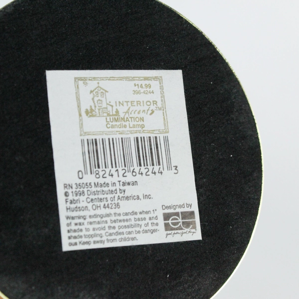 Lot of 2 Interior Accents Lumination Gold Toned Taper Candle Lamps 31.5"