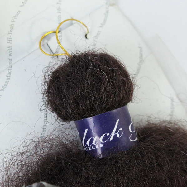 Lot of 2 Black & Gold Hair Extensions + Maroon Accessory - Good Condition