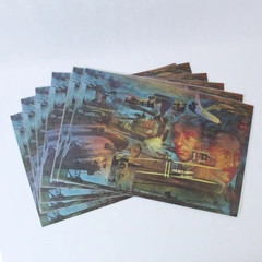 Lot of 7 General Electric Credit Vintage Plastic Aircraft Pilot Placemats 11x17"