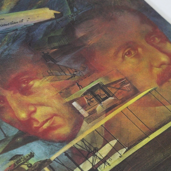 Lot of 7 General Electric Credit Vintage Plastic Aircraft Pilot Placemats 11x17"