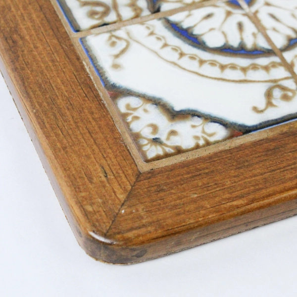 Wood N Toys R K Lehmus Ceramic Tile Mosaic Cork Back Trivet 9.75" Square