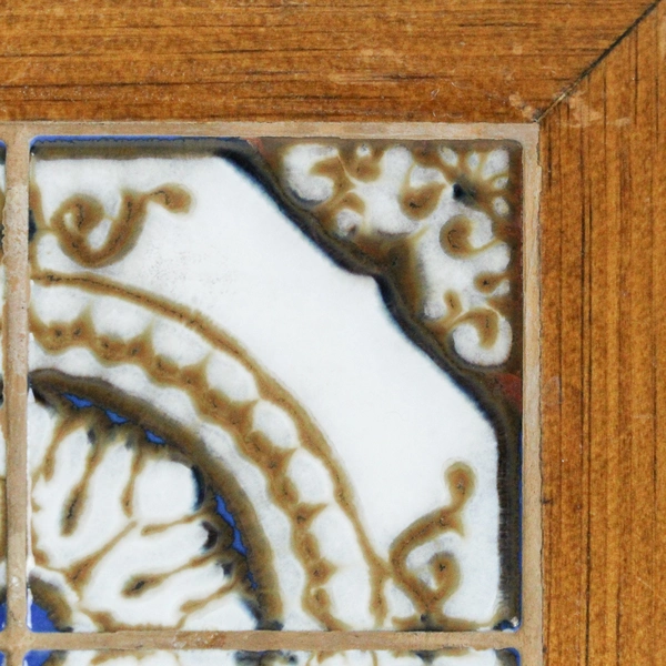 Wood N Toys R K Lehmus Ceramic Tile Mosaic Cork Back Trivet 9.75" Square