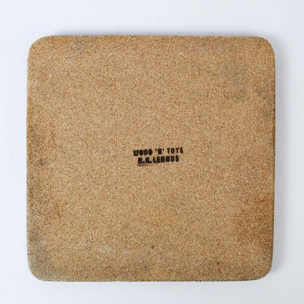 Wood N Toys R K Lehmus Ceramic Tile Mosaic Cork Back Trivet 9.75" Square