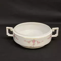 H&C Heinrich 11" Round Vegetable Bowl Pink Rose Rosalinda Bavaria Vintage