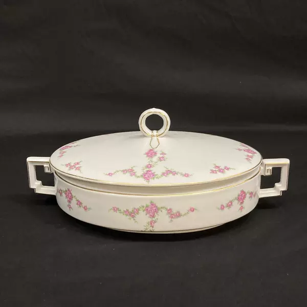 Heinrich H & C Selb Bavaria Oval Covered Vegetable Bowl No Lid 10.25 Inch