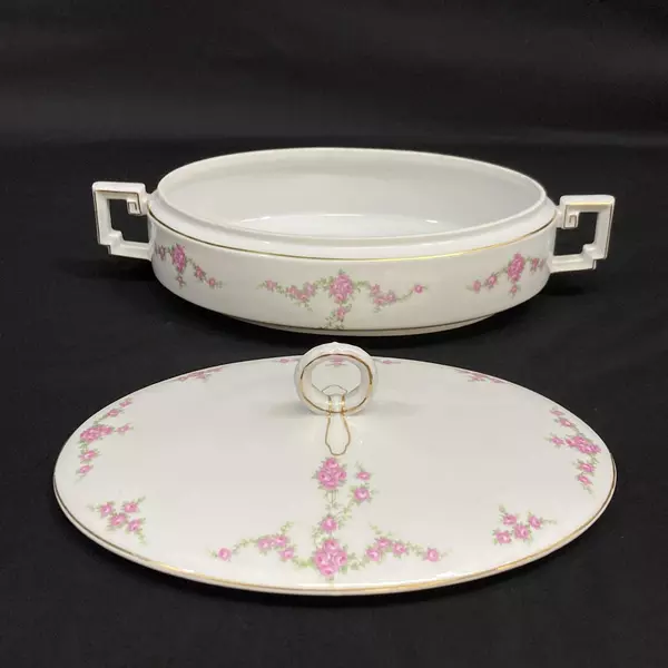 Heinrich H & C Selb Bavaria Oval Covered Vegetable Bowl No Lid 10.25 Inch