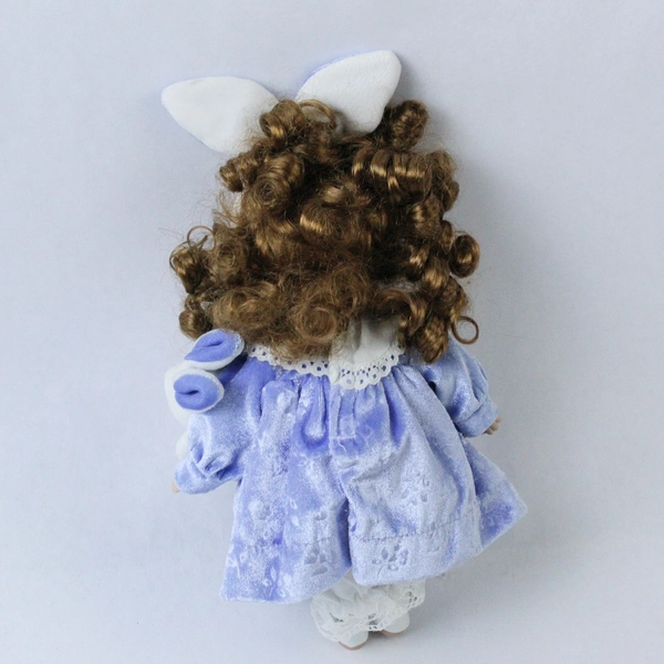 Dandee Collectors Choice Easter Doll Purple Dress Plush Bunny 11.75" Tall