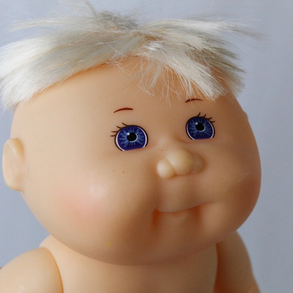 Vintage Mattel Cabbage Patch Doll Blonde Hair Pink Socks Pre-Owned Stains