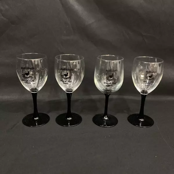 Lot of 12 McMinnville Oregon Wine & Food Classic Crystal Wine Glasses Vintage