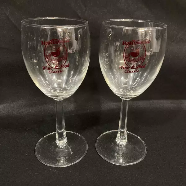 Lot of 12 McMinnville Oregon Wine & Food Classic Crystal Wine Glasses Vintage