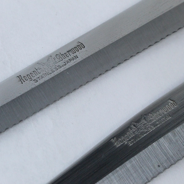 Lot of 5 Vintage Regent Sherwood Kitchen Knives Bread Paring Carving Steak