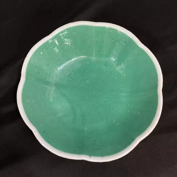 19th Century Nyonya Rooster & Flower Porcelain Bowl 8" Diameter