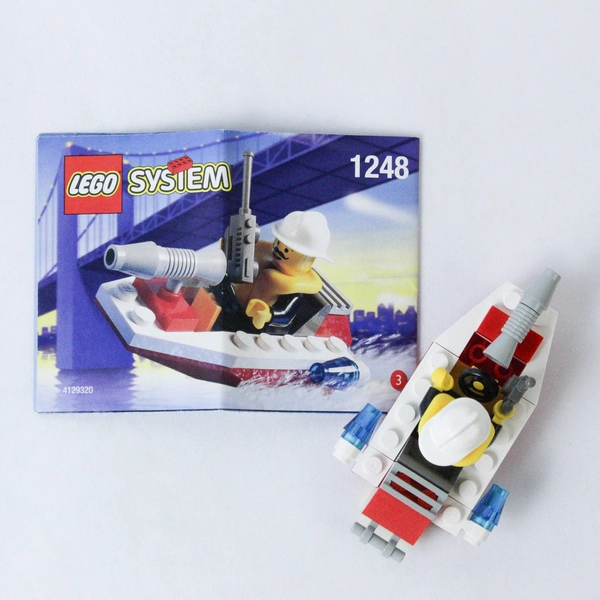 LEGO Town Fire Boat 1248 Vintage Mini Set with Manual Retired No Box