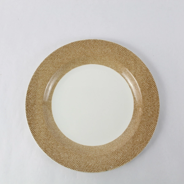 Lot of 3 Pier One Textured Bands 10" Dinner Plates England Vintage