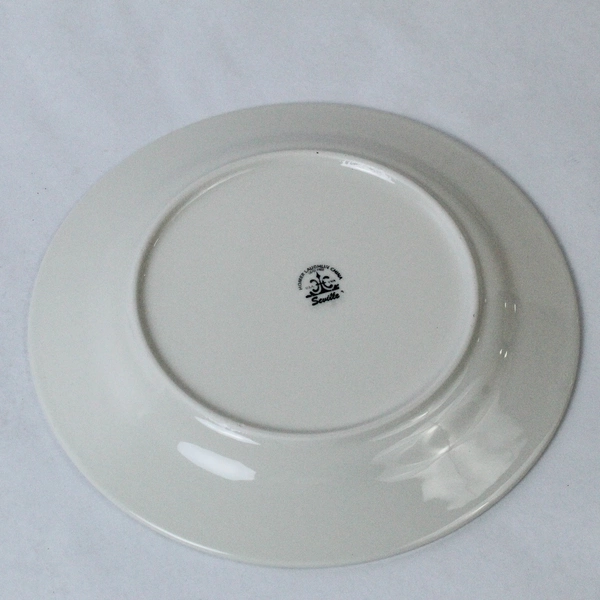 Set Of 4 Homer Laughlin Seville Cambridge White Pink Swirl Dinner Plates 10.5 In