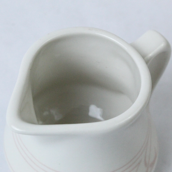 Homer Laughlin Seville Cambridge Creamer White Pink Swirl 2.75" Vintage