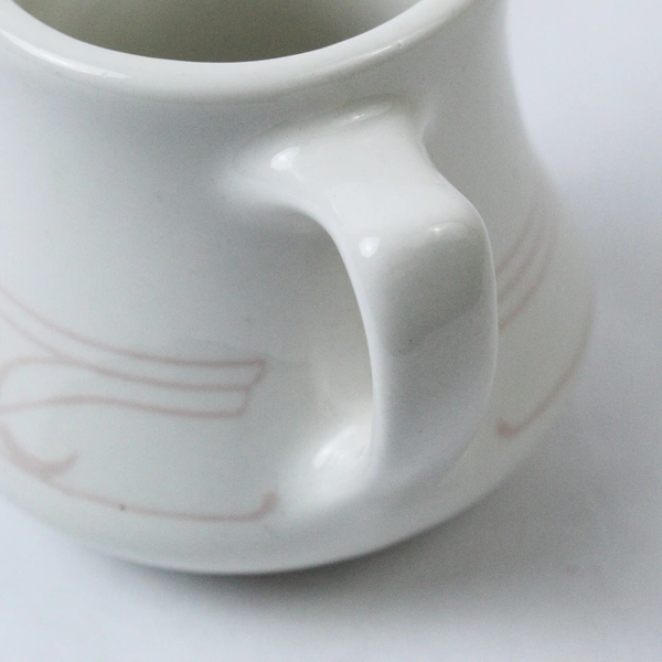 Homer Laughlin Seville Cambridge Creamer White Pink Swirl 2.75" Vintage