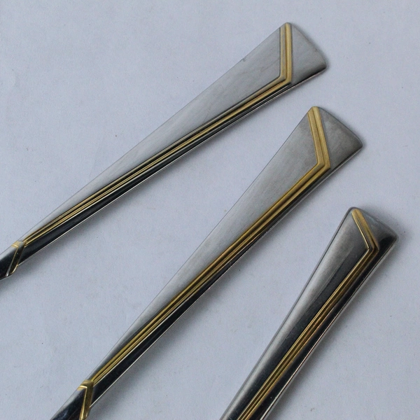 Oneida Golden Era Flatware Serving Set 3 Pieces Stainless Steel Pre-Owned