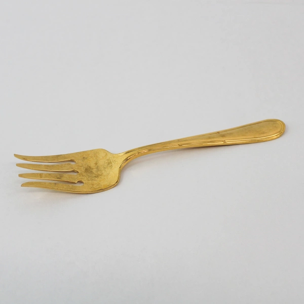 Lot of 3 Gold Tone Oneida Silversmiths Serving Spoon Fork Pie Server Set