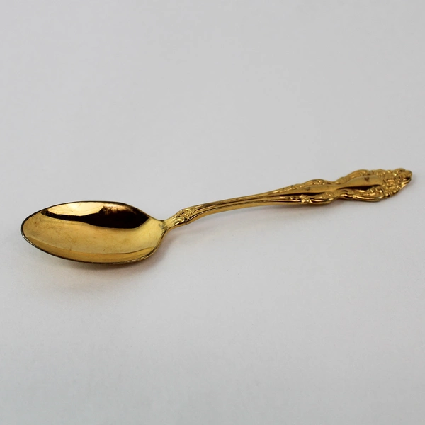 Oneida 1881 Rogers Golden Baroque Rose Electroplate Knife & Teaspoon Set