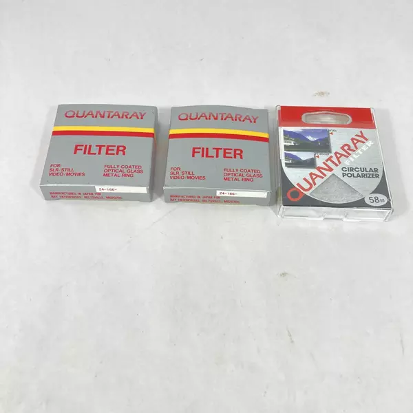Lot of 8 Quantaray Hoya Tiffen Camera Filters for SLR Video & Movie Cameras