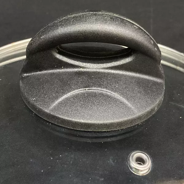 Lot of 2 Glass Saucepan Replacement Lids 6.25" & 9.5" Black Handles Vent Hole