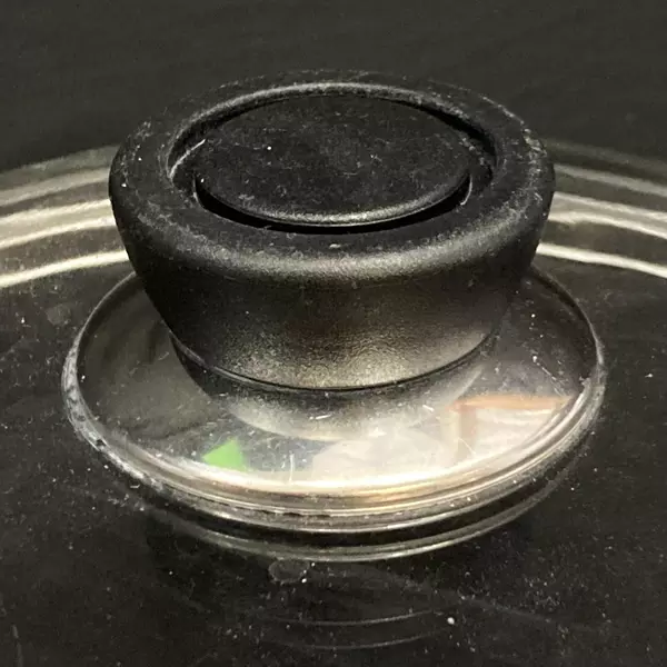 Lot of 2 Glass Saucepan Replacement Lids 6.25" & 9.5" Black Handles Vent Hole