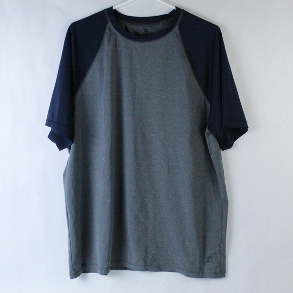 Energy Zone Men's Activewear Top Gray Blue L Short Sleeve Shirt Pre-Owned