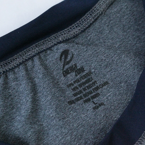 Energy Zone Men's Activewear Top Gray Blue L Short Sleeve Shirt Pre-Owned