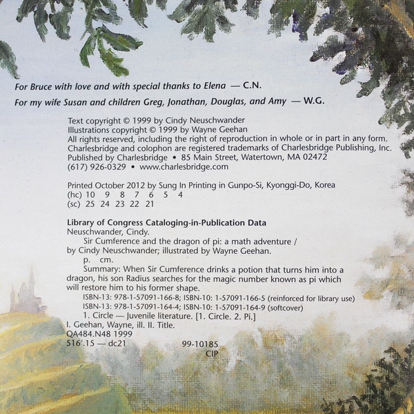 Sir Cumference and The Dragon Of Pi Paperback Book Cindy Neuschwander